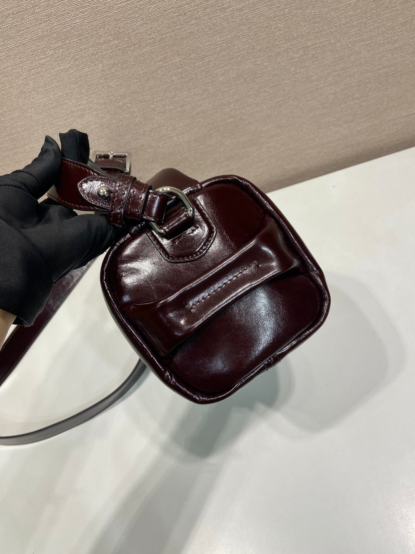 Prada nappa leather shoulder bag