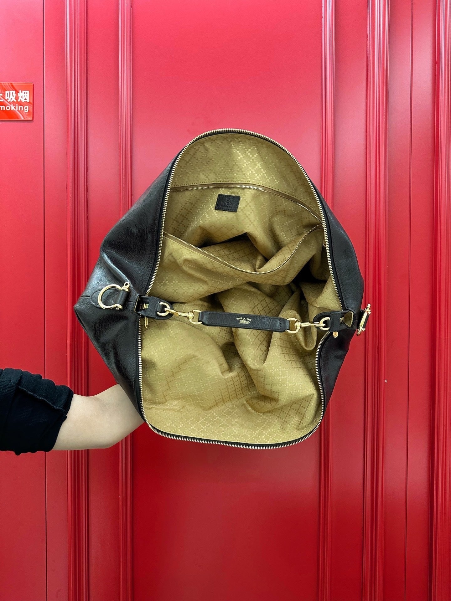 Gucci Brera large canvas crossbody bag