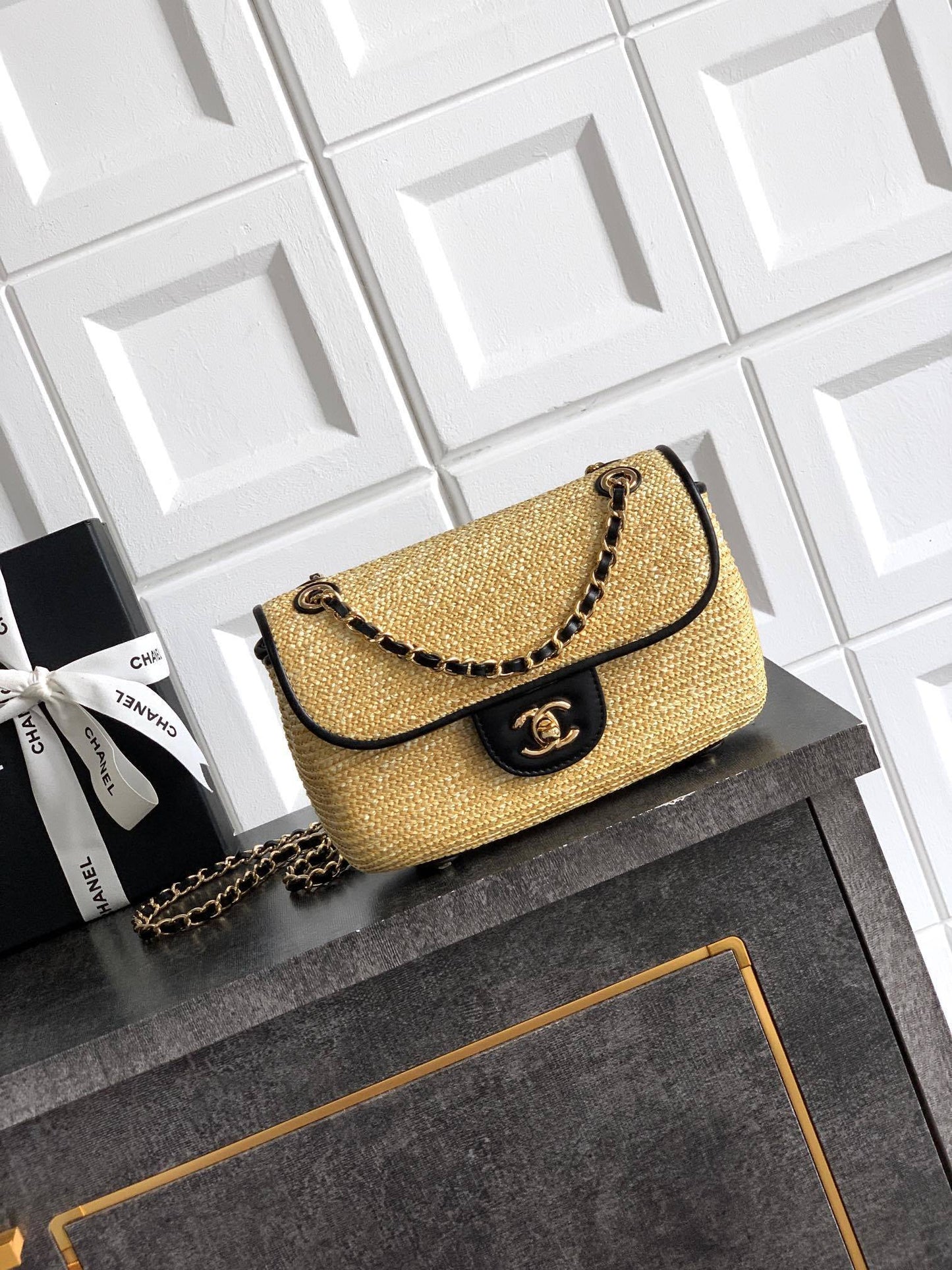 Chanel Small Straw Flap bag