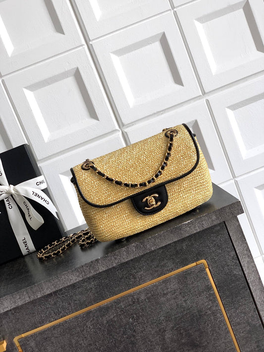 Chanel Small Straw Flap bag