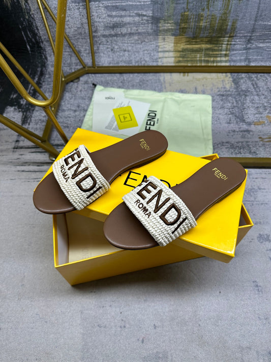 Fendi Straw Slides
