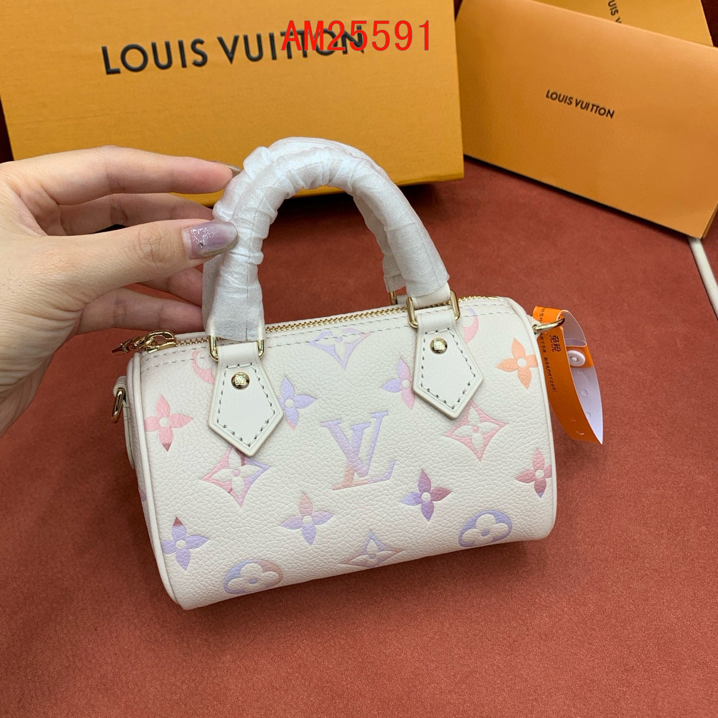 Louis Vuitton Nano Speedy Dream colorway.