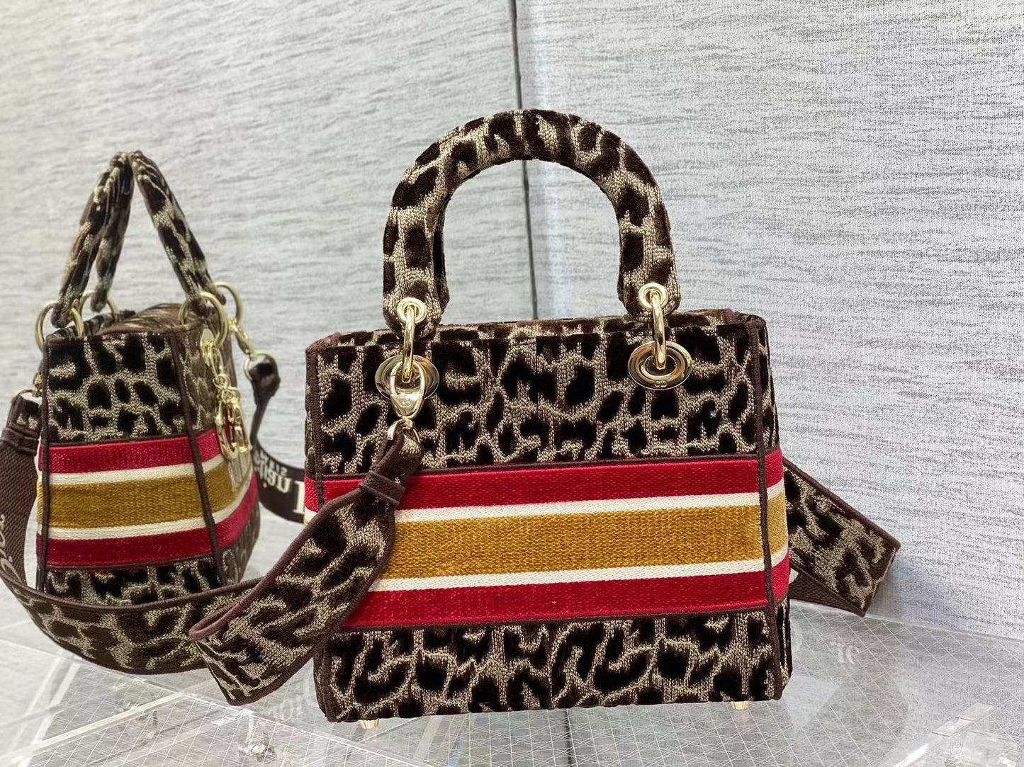 Dior Lady Leopard bag