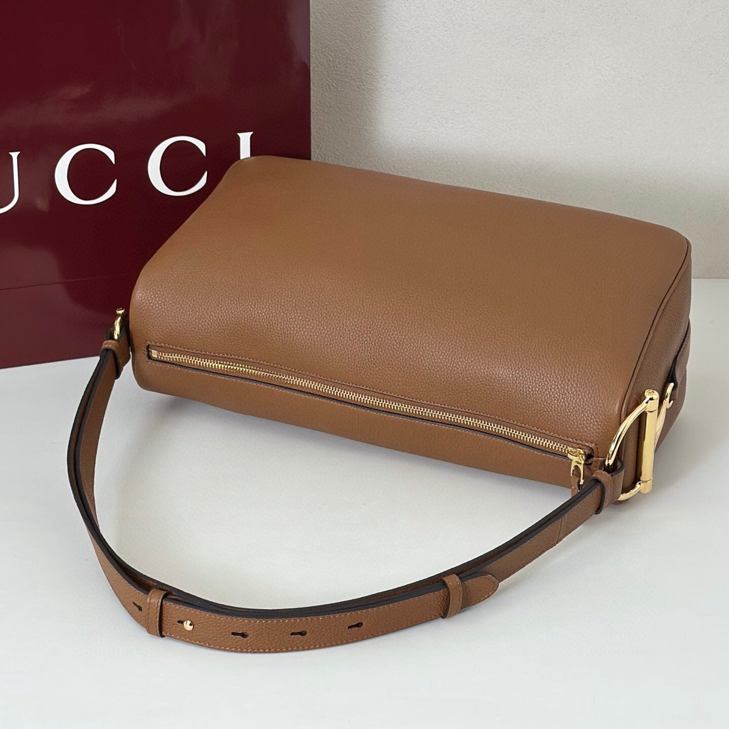 Gucci GG Large  Half Horsebit leather