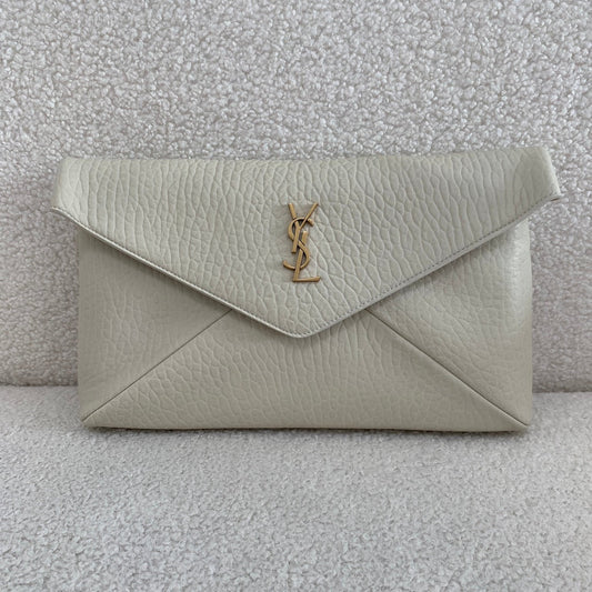 YSL CASSANDRE LARGE ENVELOPE POUCH IN LAMBSKIN