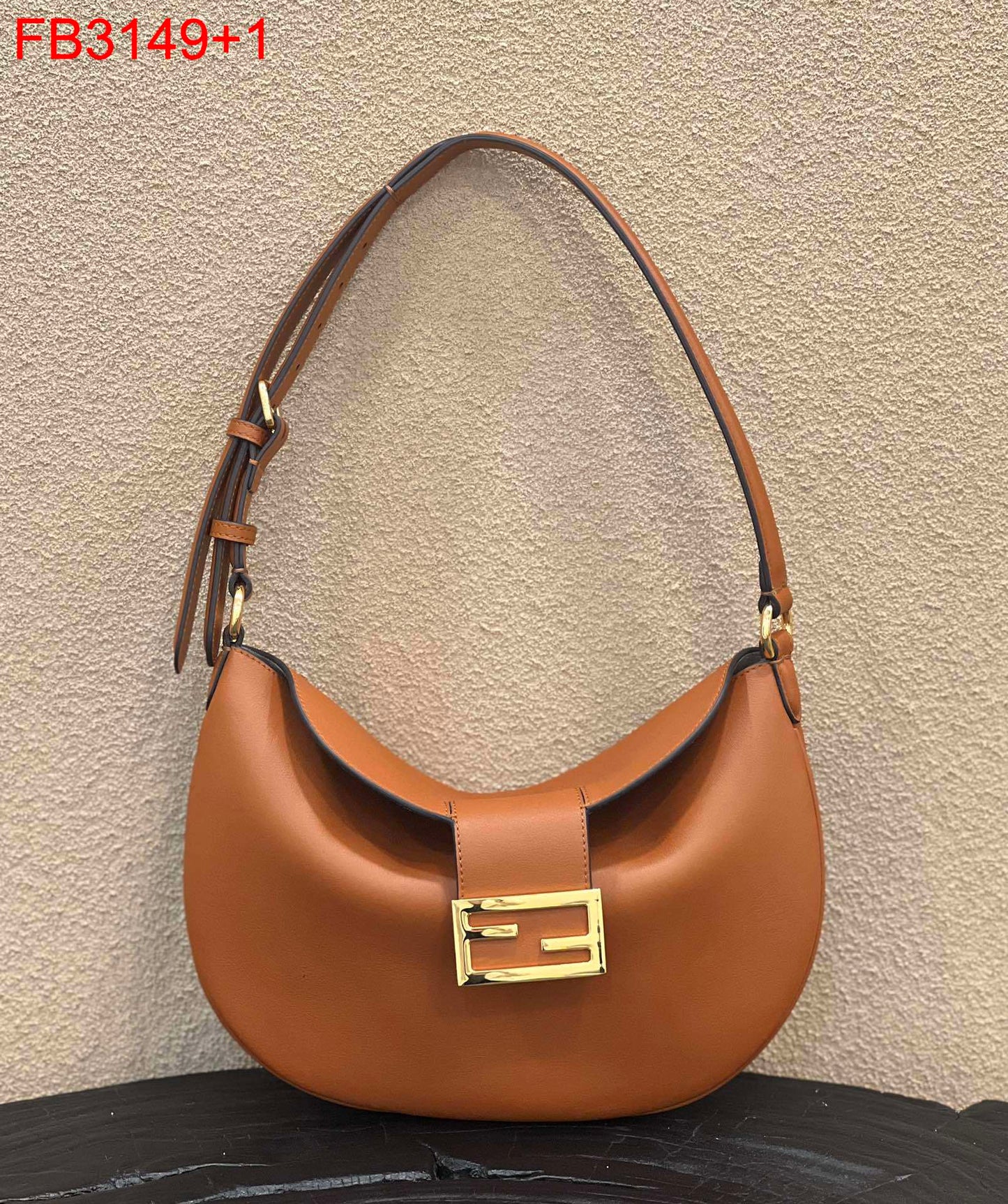 Fendi Croissant leather bag