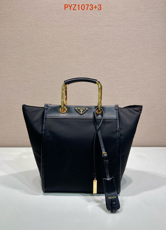 Prada Medium Re-Nylon and leather tote bag