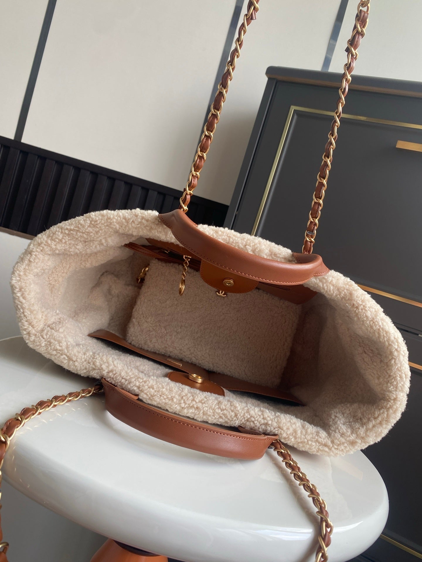 Chanel Medium Shearling Tote bag