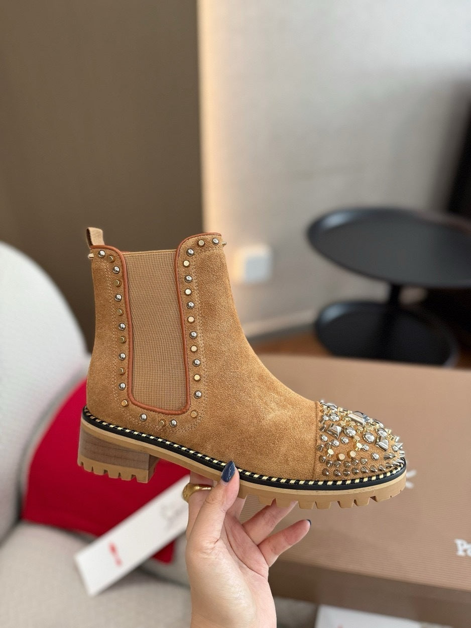 Christia Louboutin Suede Boots