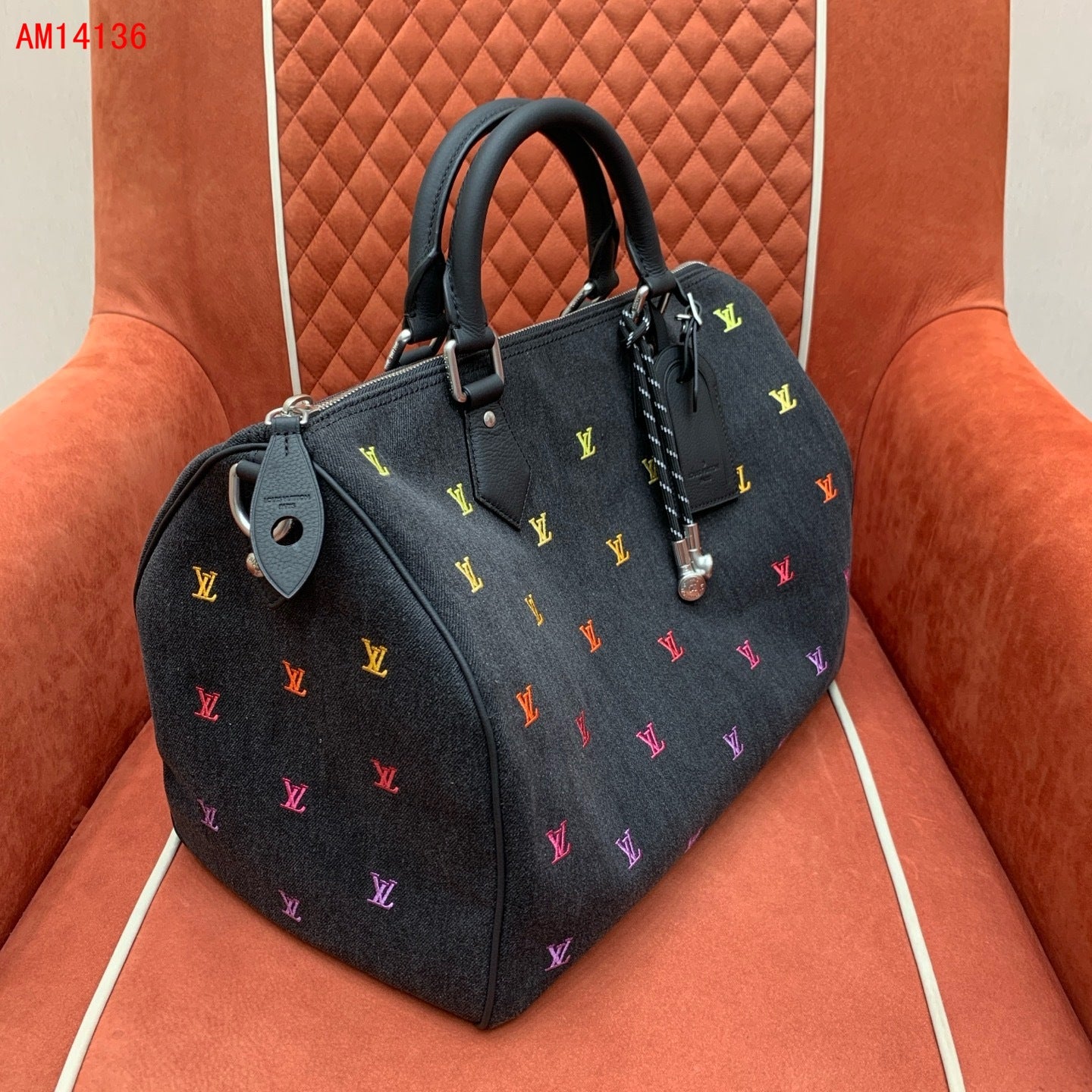 Louis Vuitton Speedy 40 Bandoulière Blason Denim
