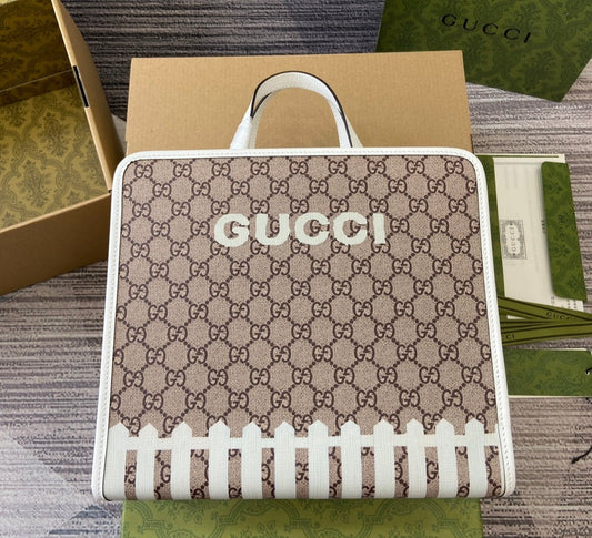 Gucci CHILDREN'S DOG PRINT TOTE BAG