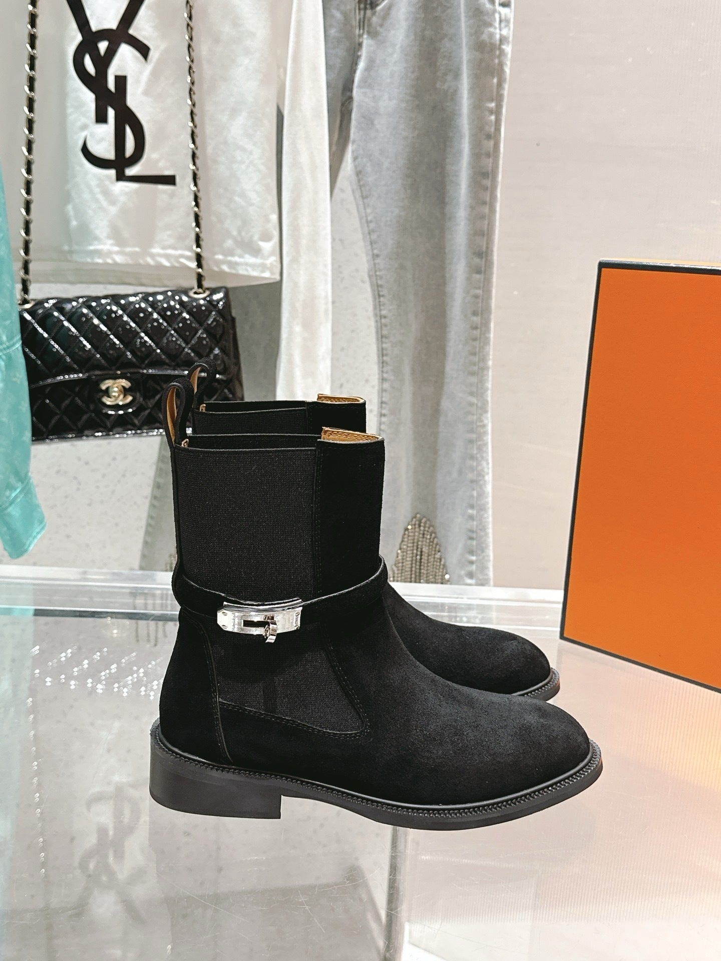 Hermes Suede Boots