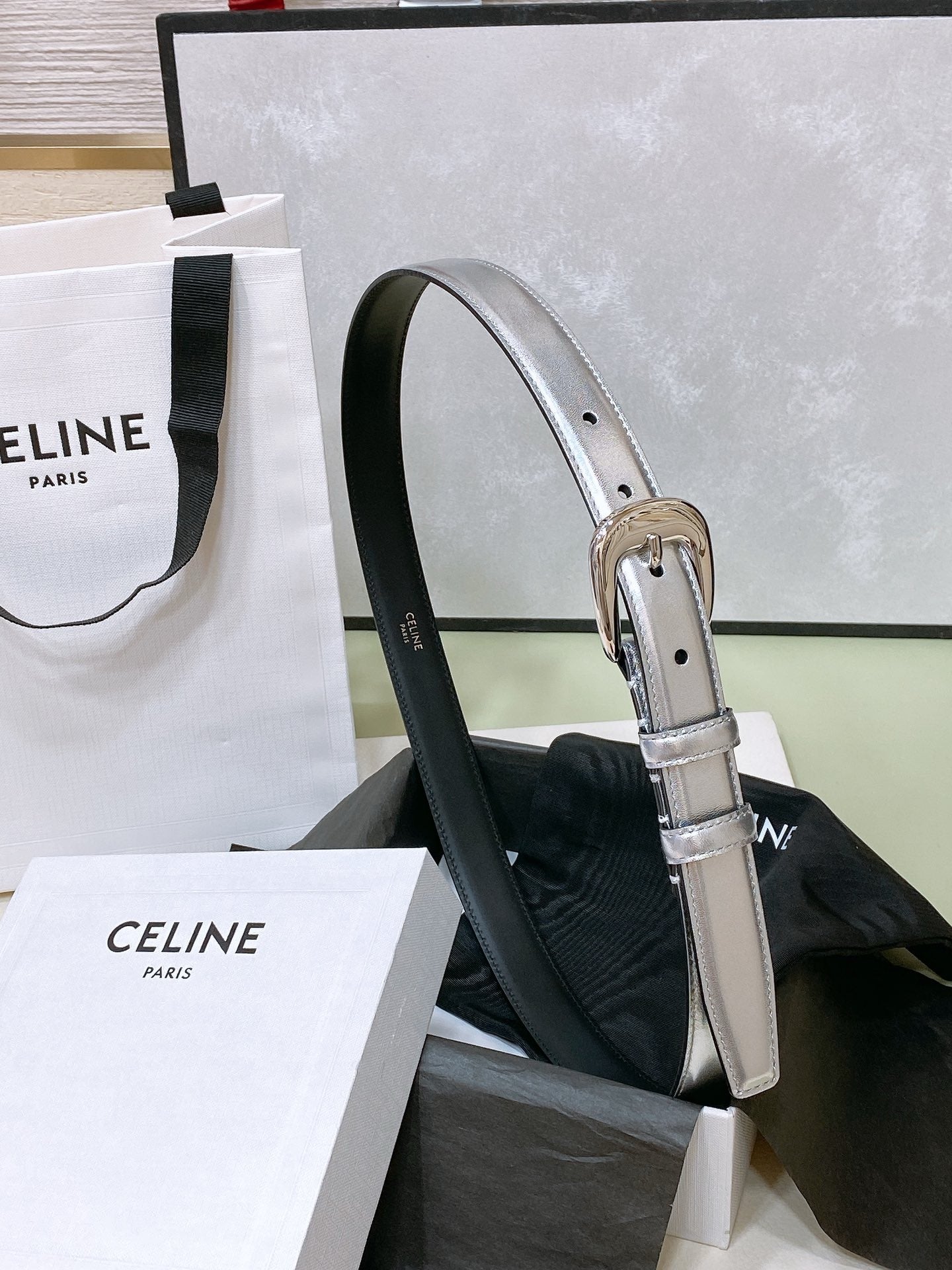 Celine Silver belt