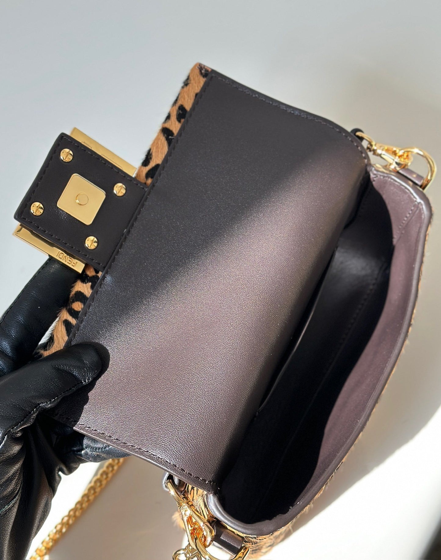 Fendi Animal Print Mini Baguette bag
