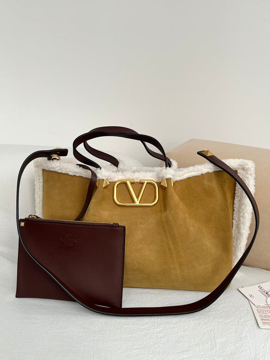 Valentino Medium suede tote bag
