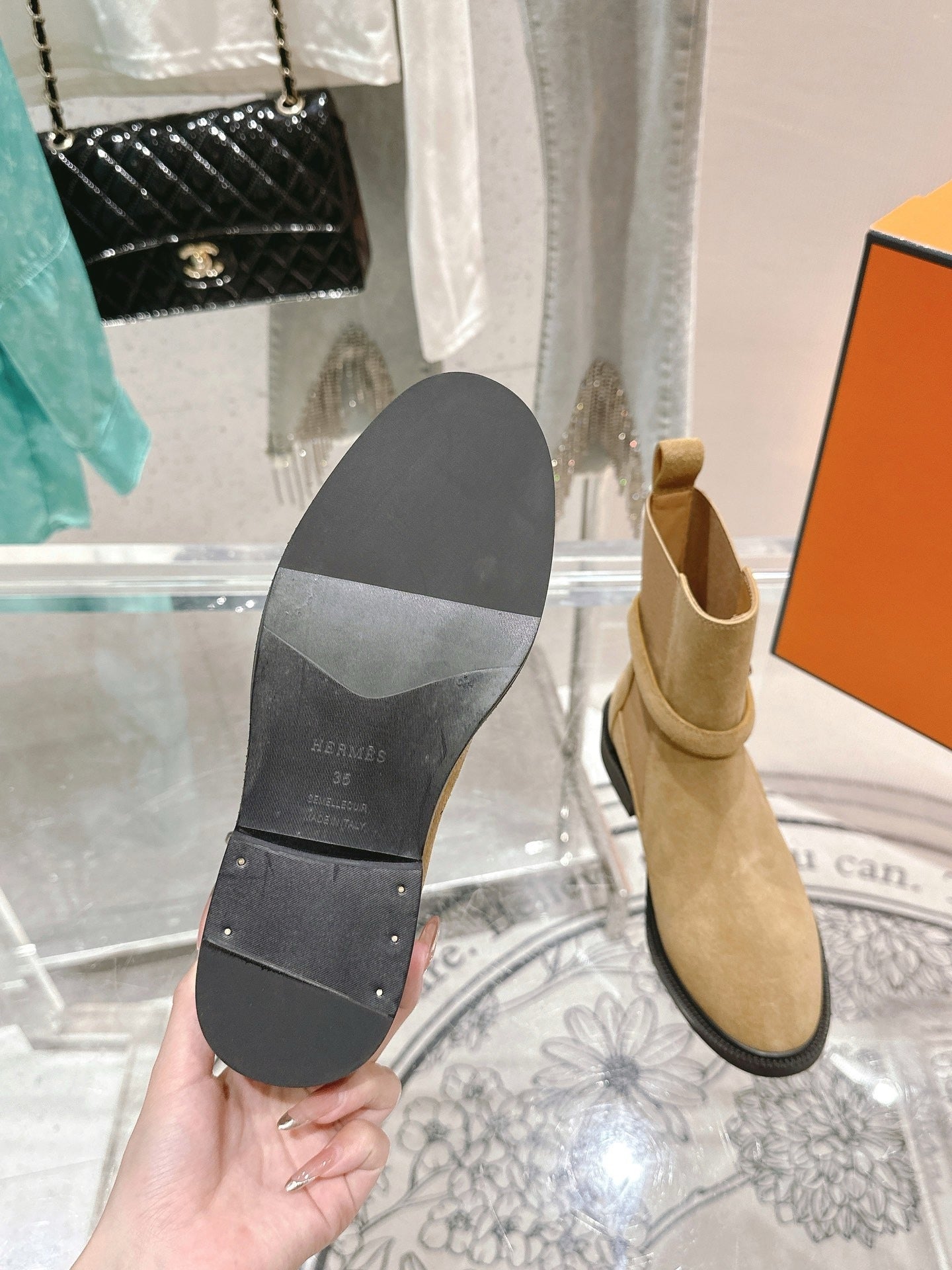 Hermes Suede Boots
