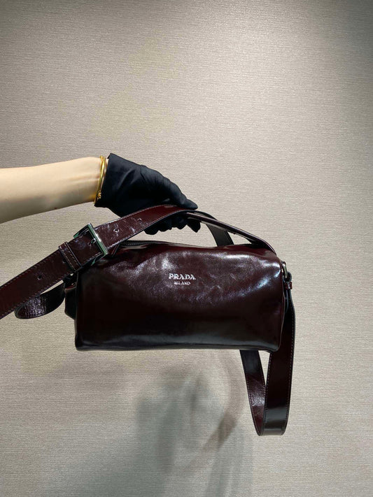 Prada nappa leather shoulder bag