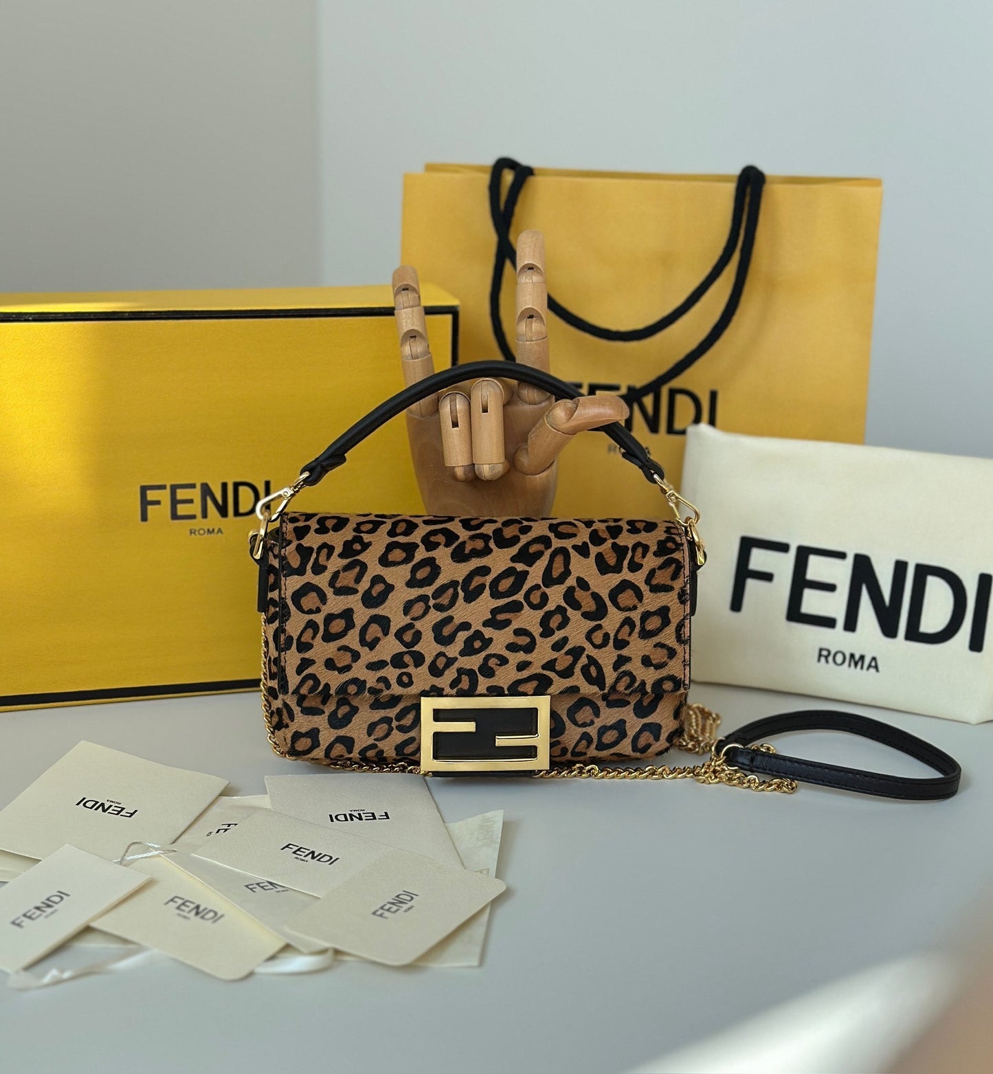 Fendi Animal Print Mini Baguette bag
