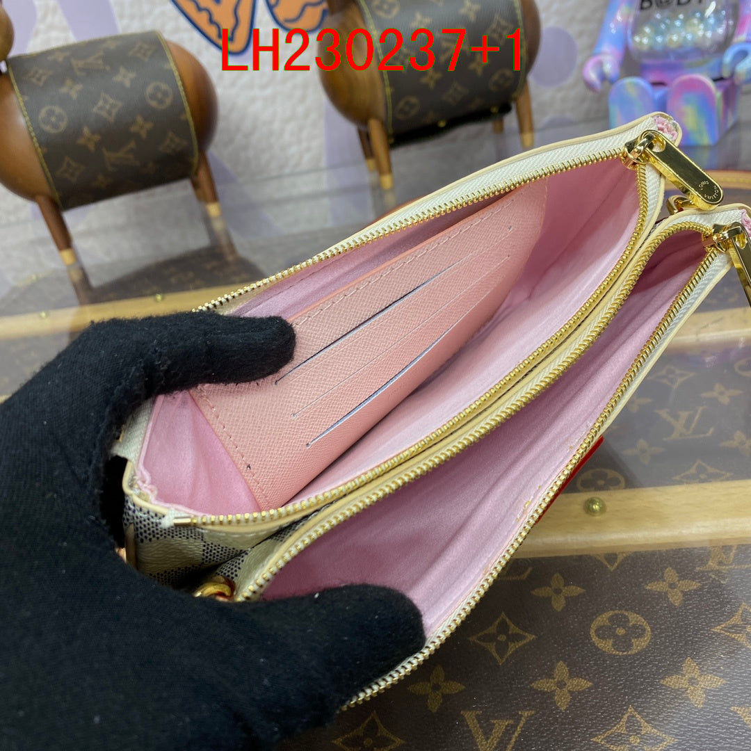 Louis Vuitton Double Zip Pochette Damier