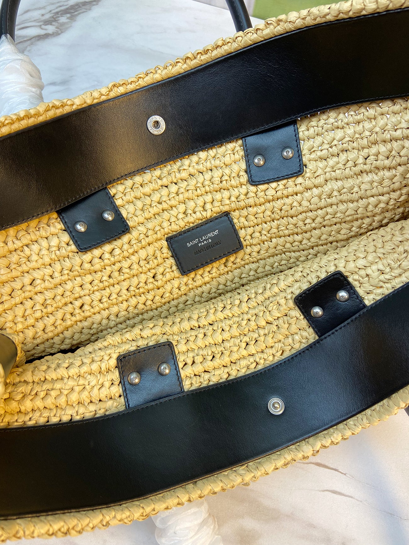 RIVE GAUCHE TOTE BAG IN RAFFIA