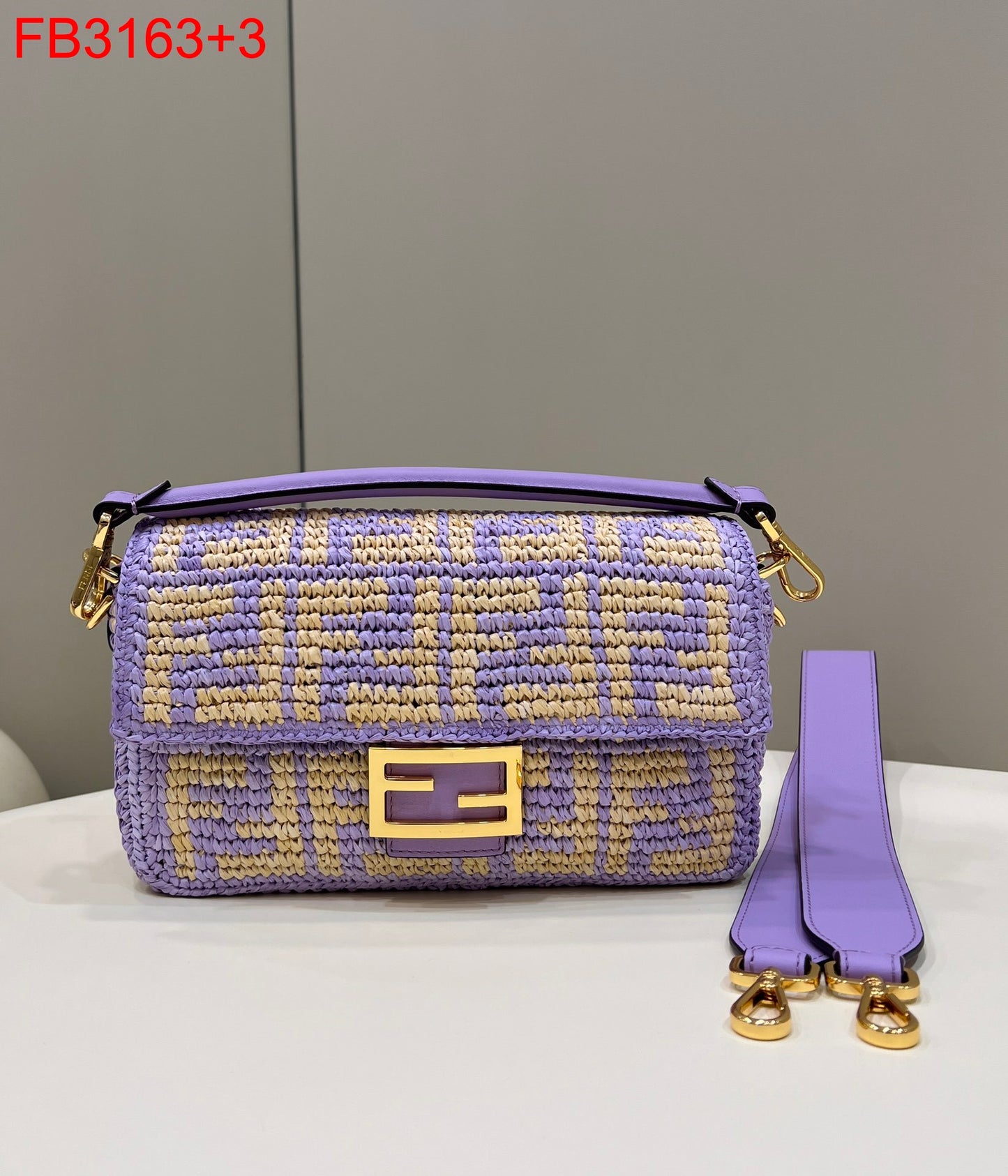 Fendi Baguette Straw Bag