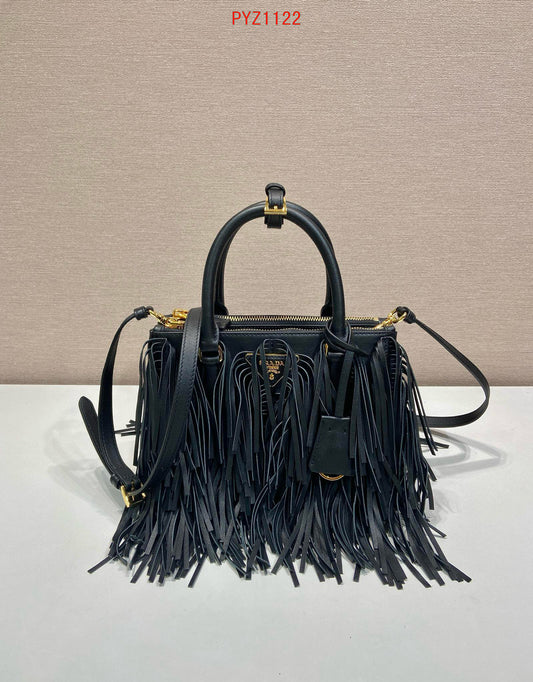 Prada Galleria small leather bag with fringe