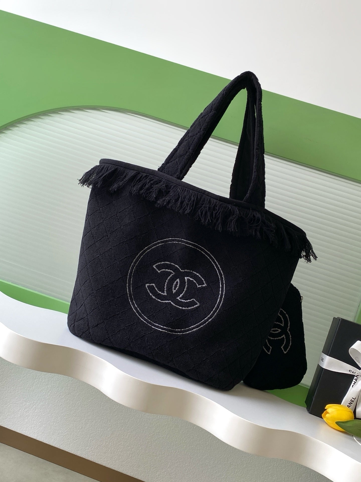 Chanel beach tote bag