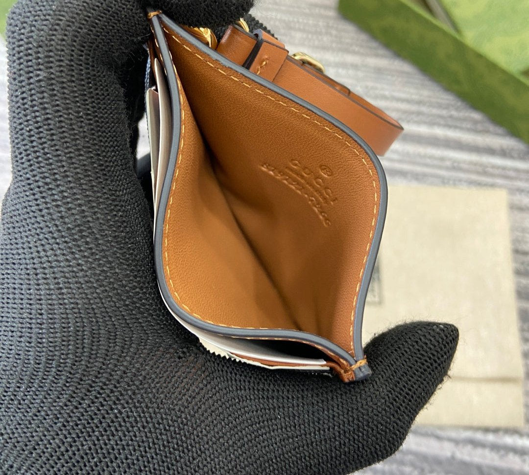 Gucci GG Emblem card case with strap