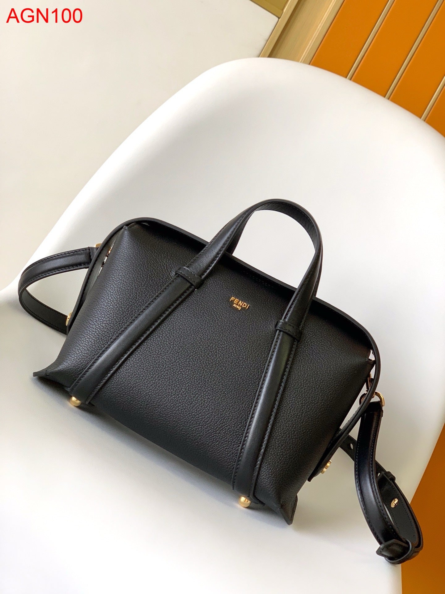 Fendi Boston 365 Leather bag