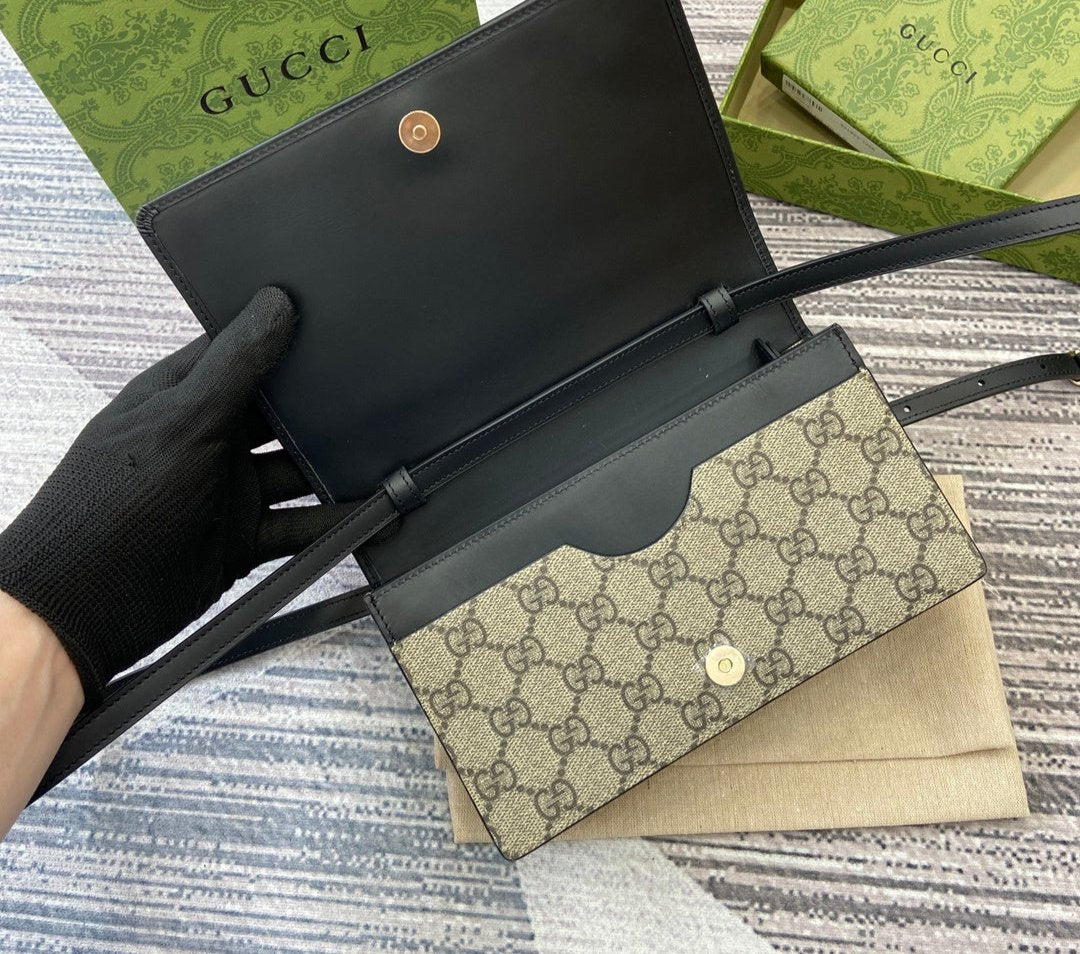 Gucci GG Emblem super mini shoulder bag