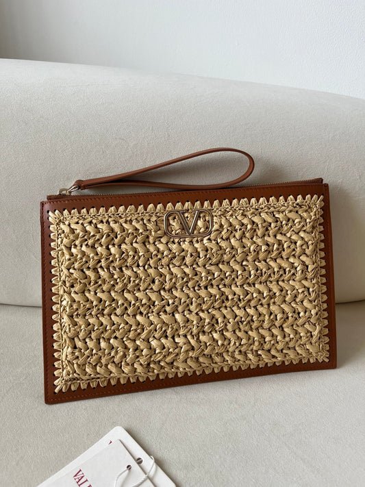 Valentino Garavani Straw Wristlet/ Clutch