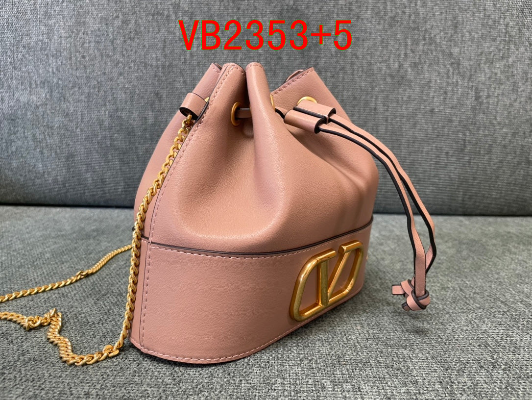Valentino Leather Mini Bucket Bag