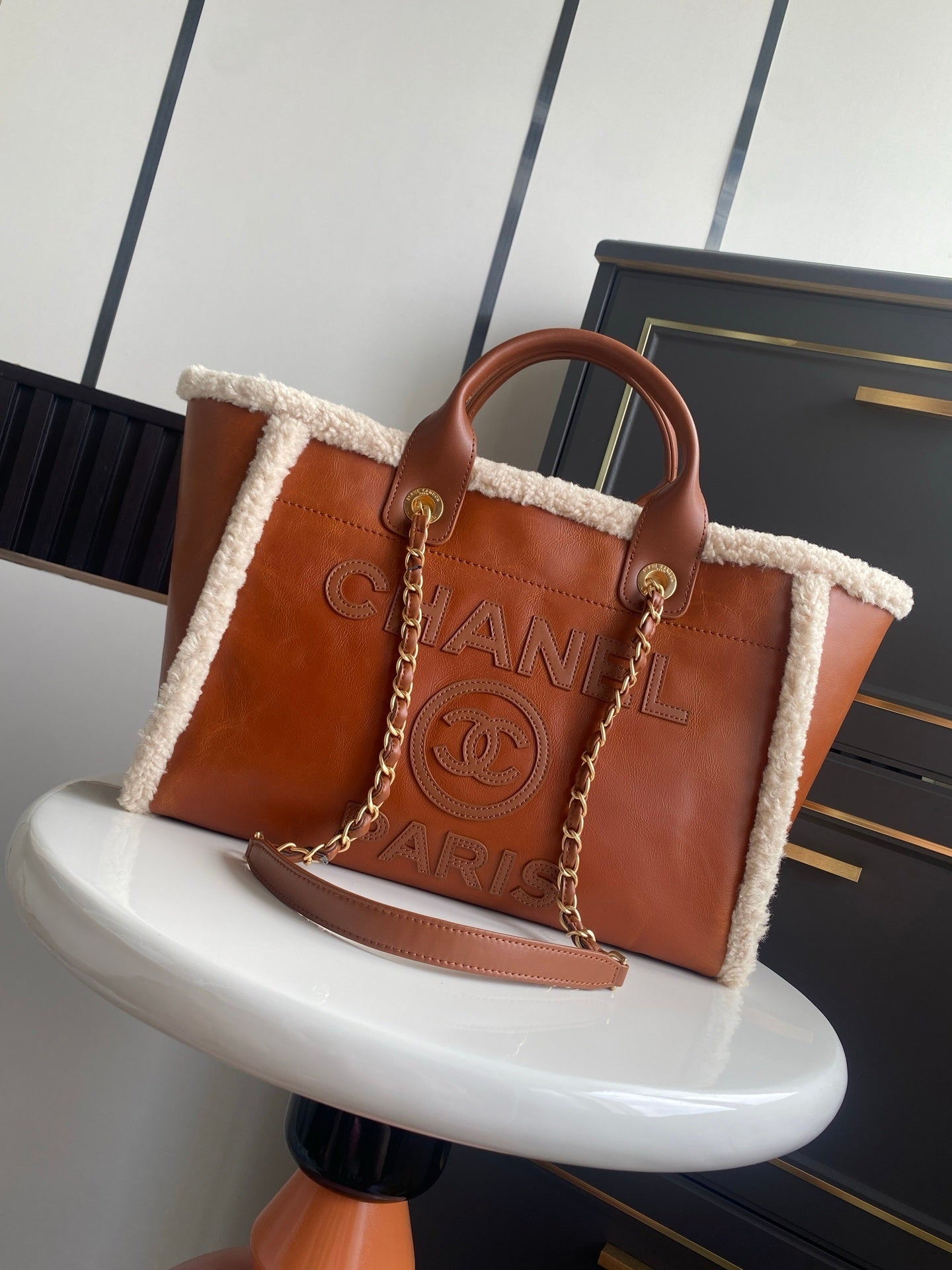 Chanel Medium Shearling Tote bag