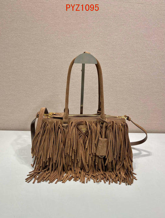 Prada Galleria medium suede bag with fringe