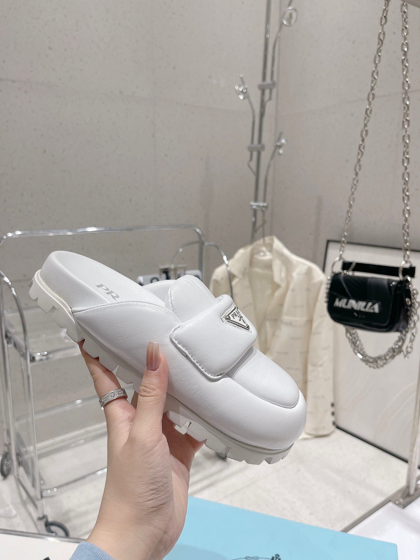 Prada Puffer Slides