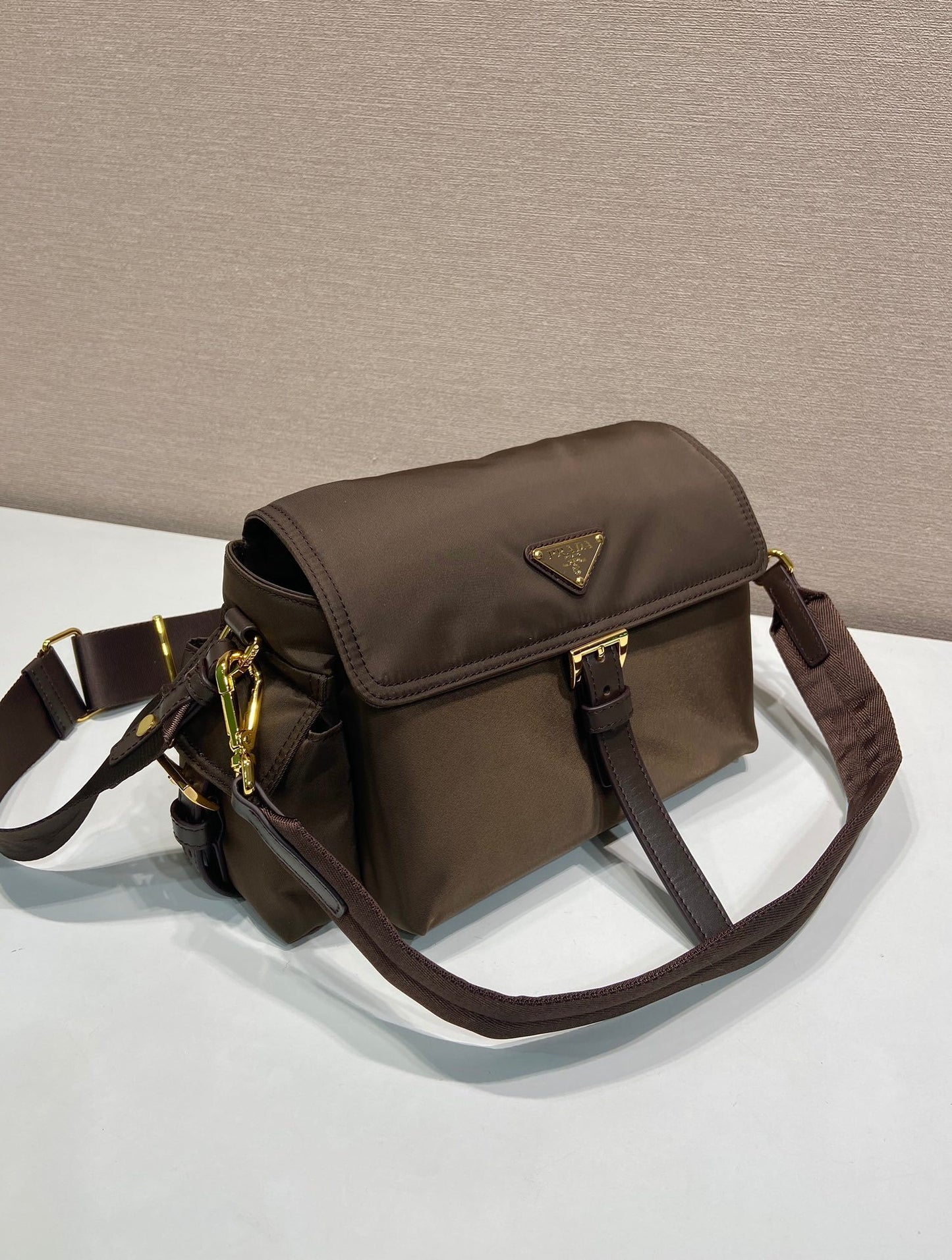 Prada Explore medium leather shoulder bag