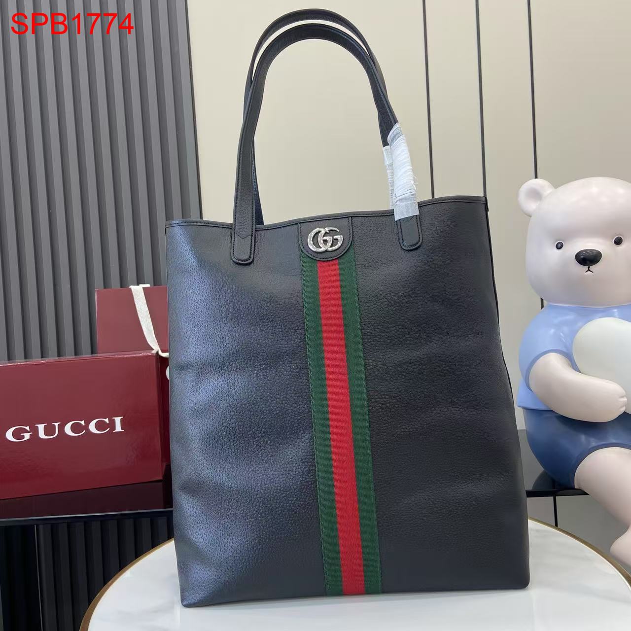Gucci Ophidia leather large tote bag