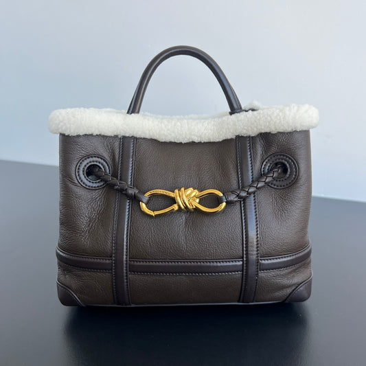 Bottega Veneta Andiamo Small Teddy bag