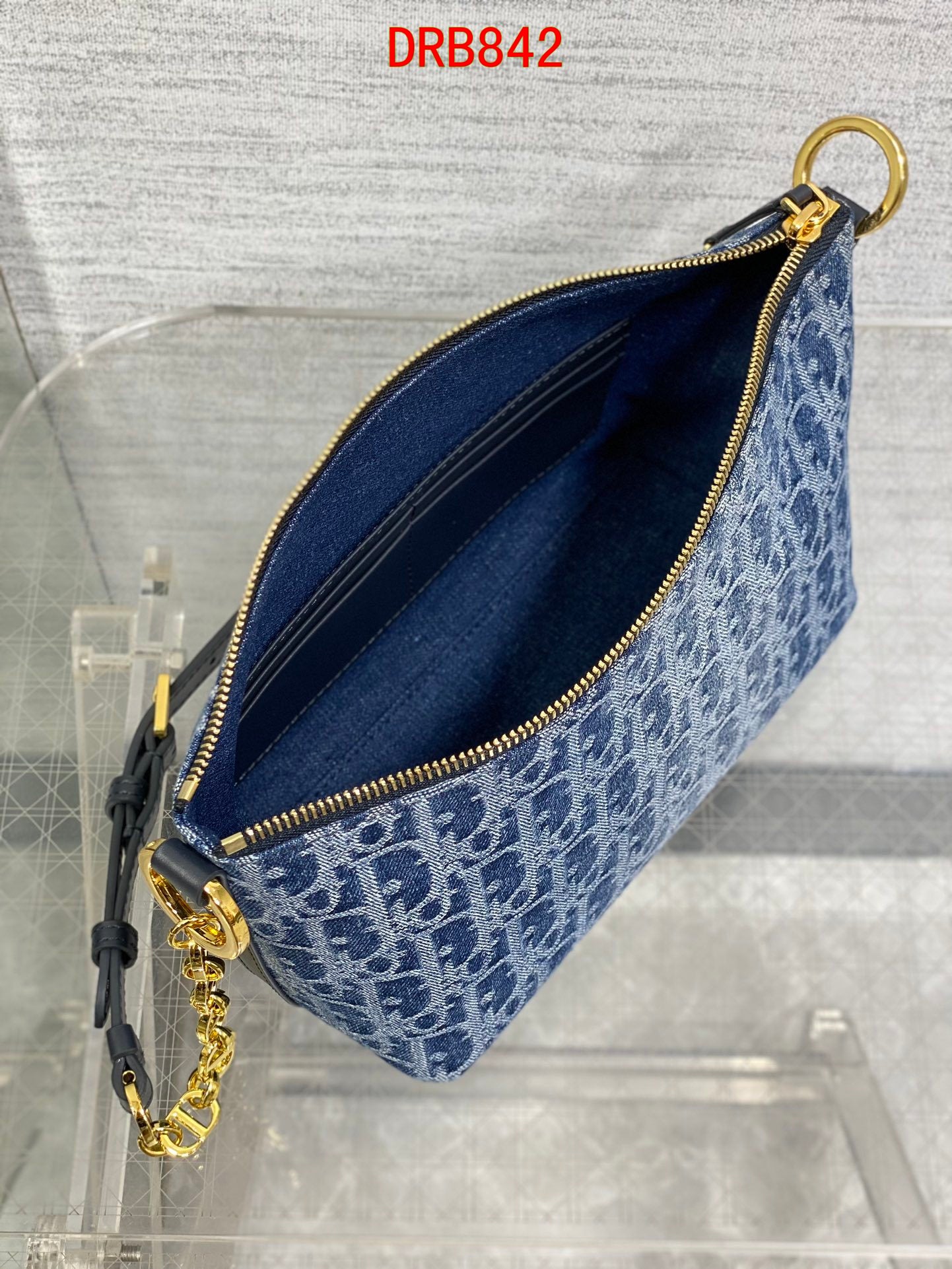 Dior denim Hobo bag with chain