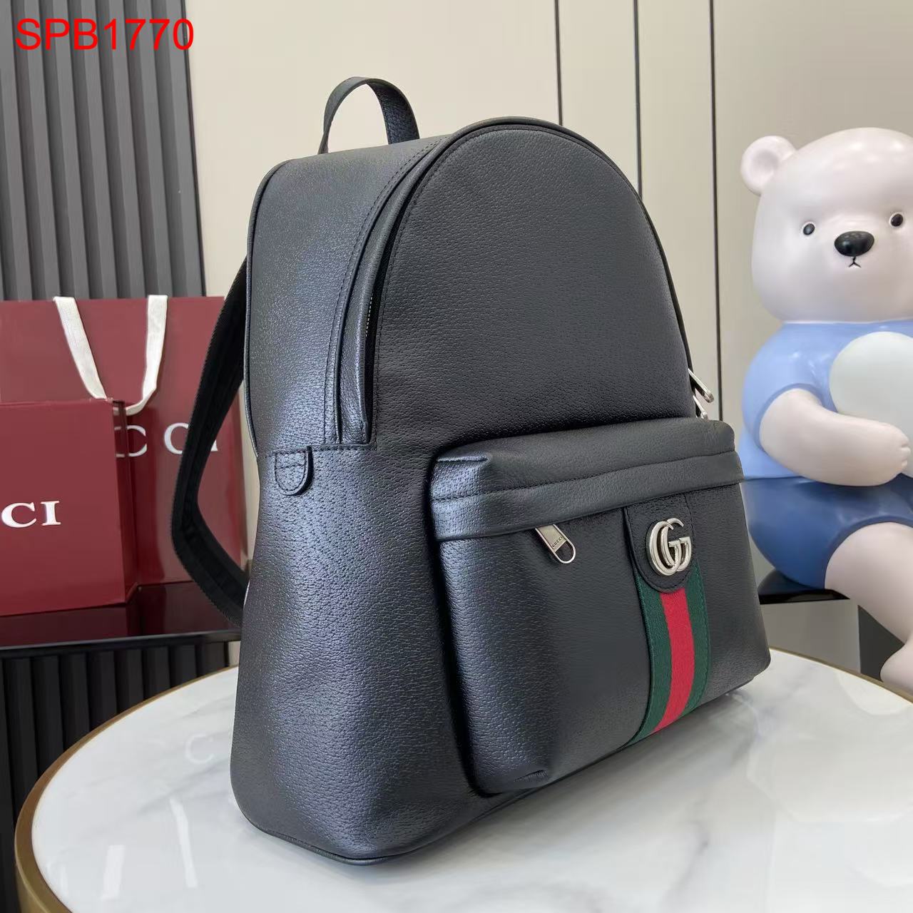 Gucci Ophidia leather medium backpack