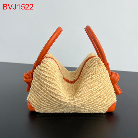 Bottega Veneta Loop Top Handle Raffia torchon cross-body bag