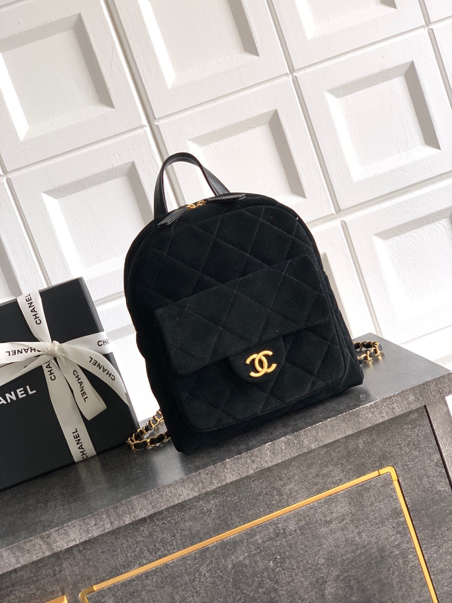 Chanel Suede Backpack