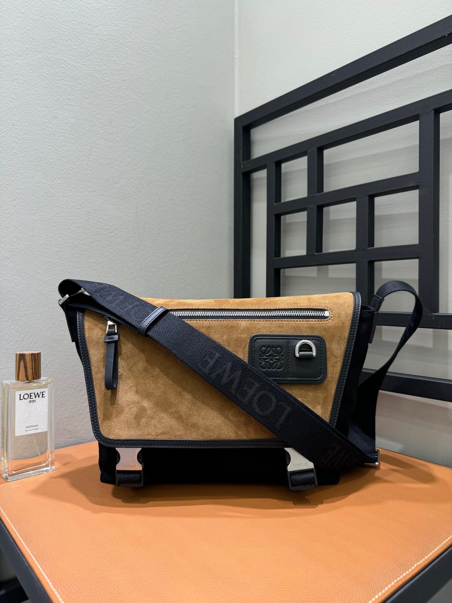 Loewe Medium Flex messenger in canvas and suede