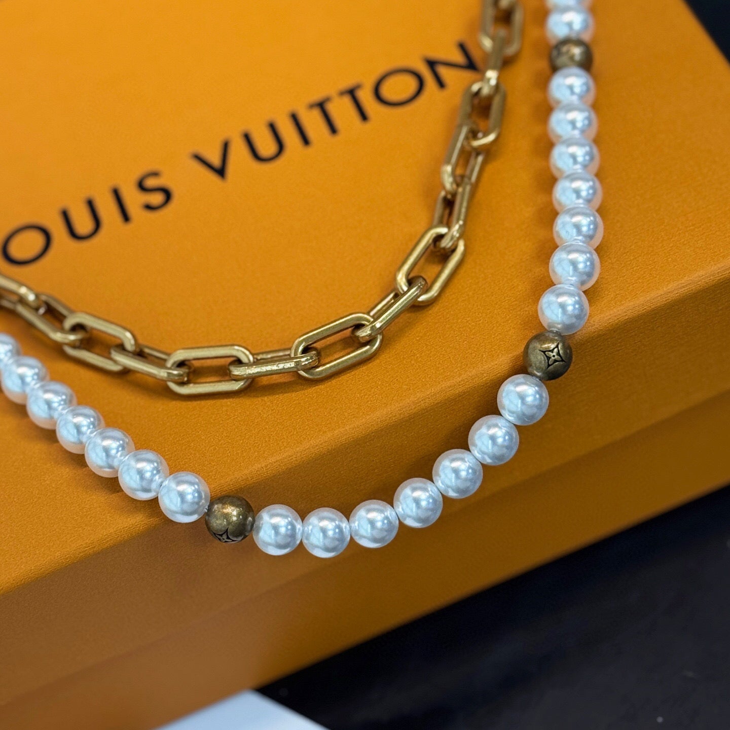 Louis Vuitton Chain Belt Pearls Bag Charm