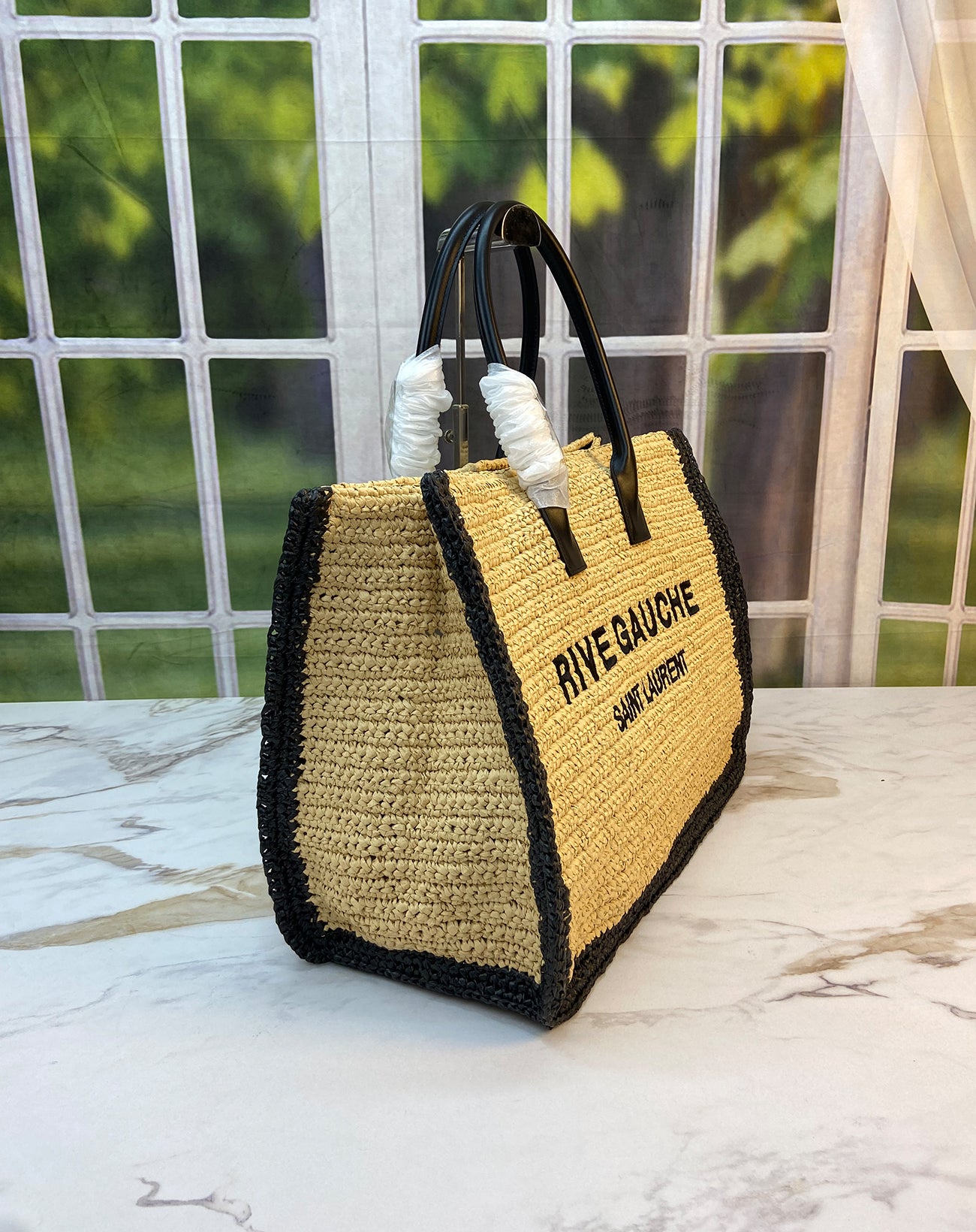 RIVE GAUCHE TOTE BAG IN RAFFIA