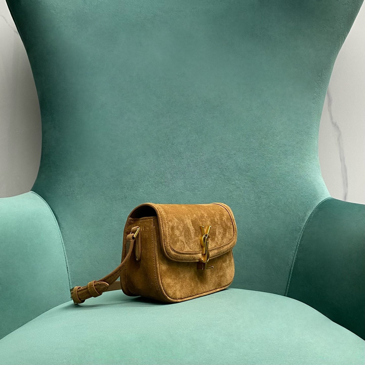 YSL SOLFERINO mini in BOX SAINT LAURENT in suede