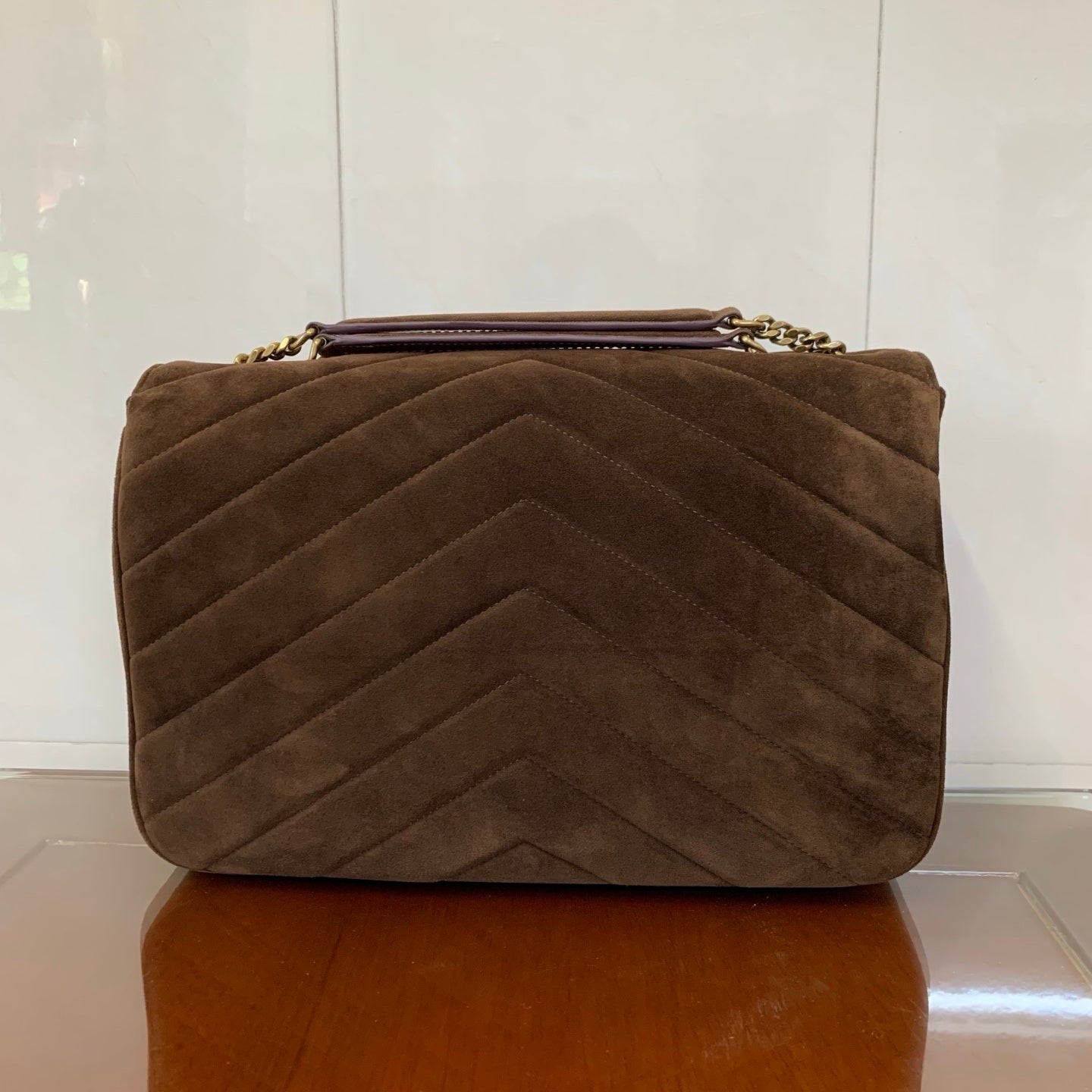 YSL LOULOU large in MATELASSÉ suede