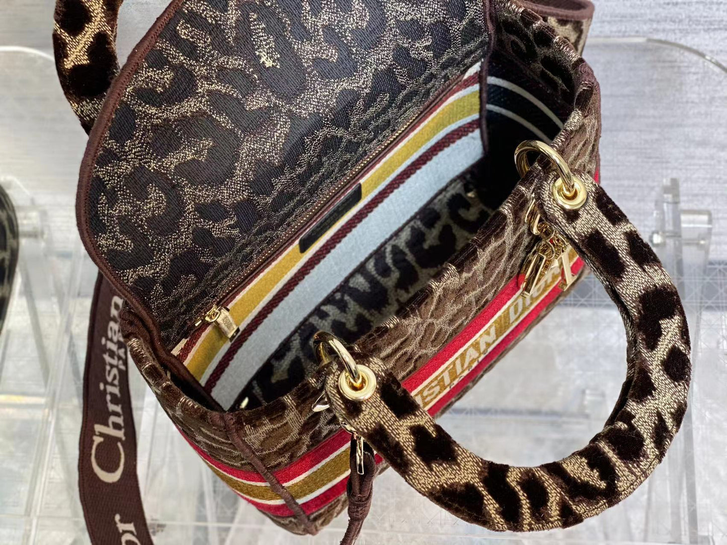 Dior Lady Leopard bag