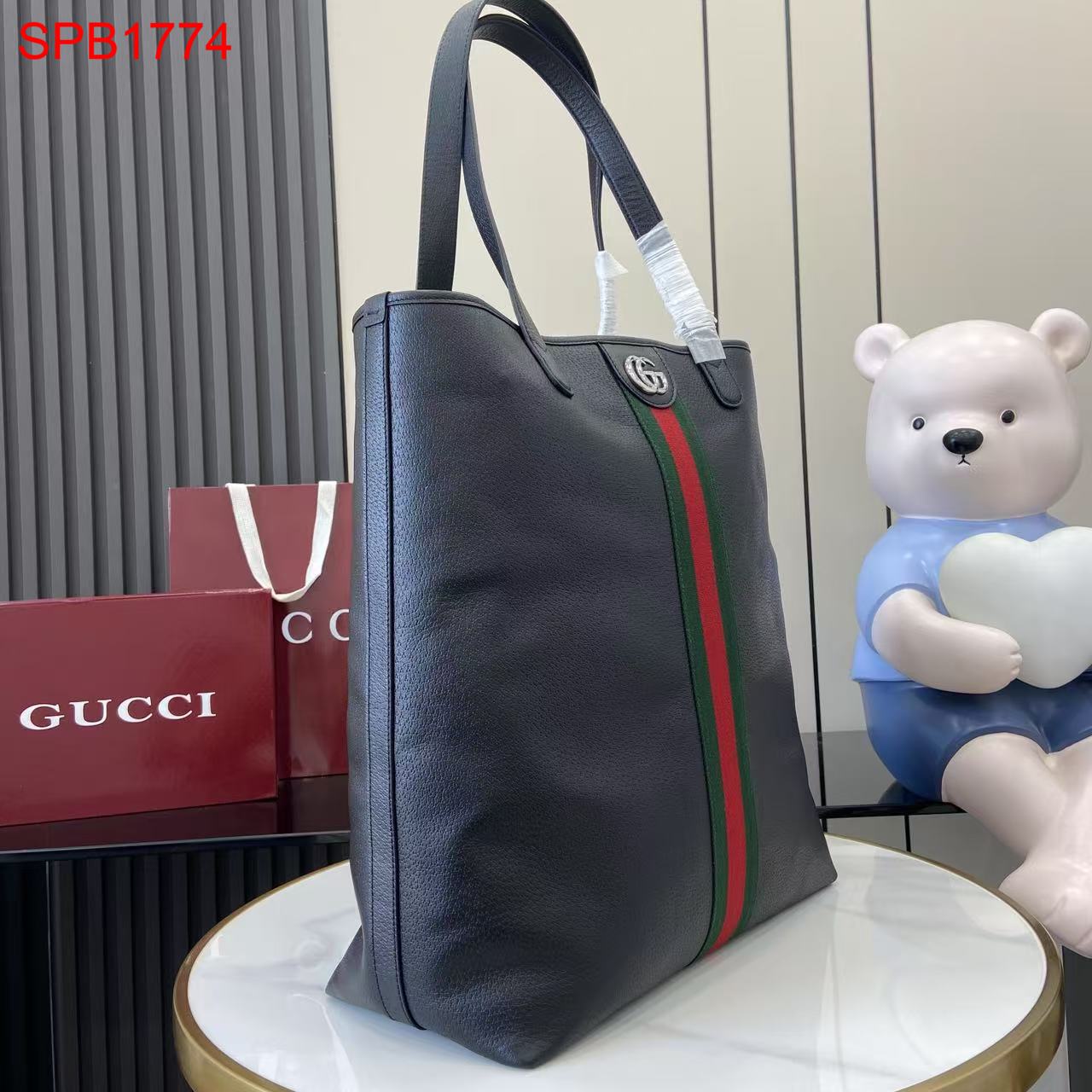 Gucci Ophidia leather large tote bag