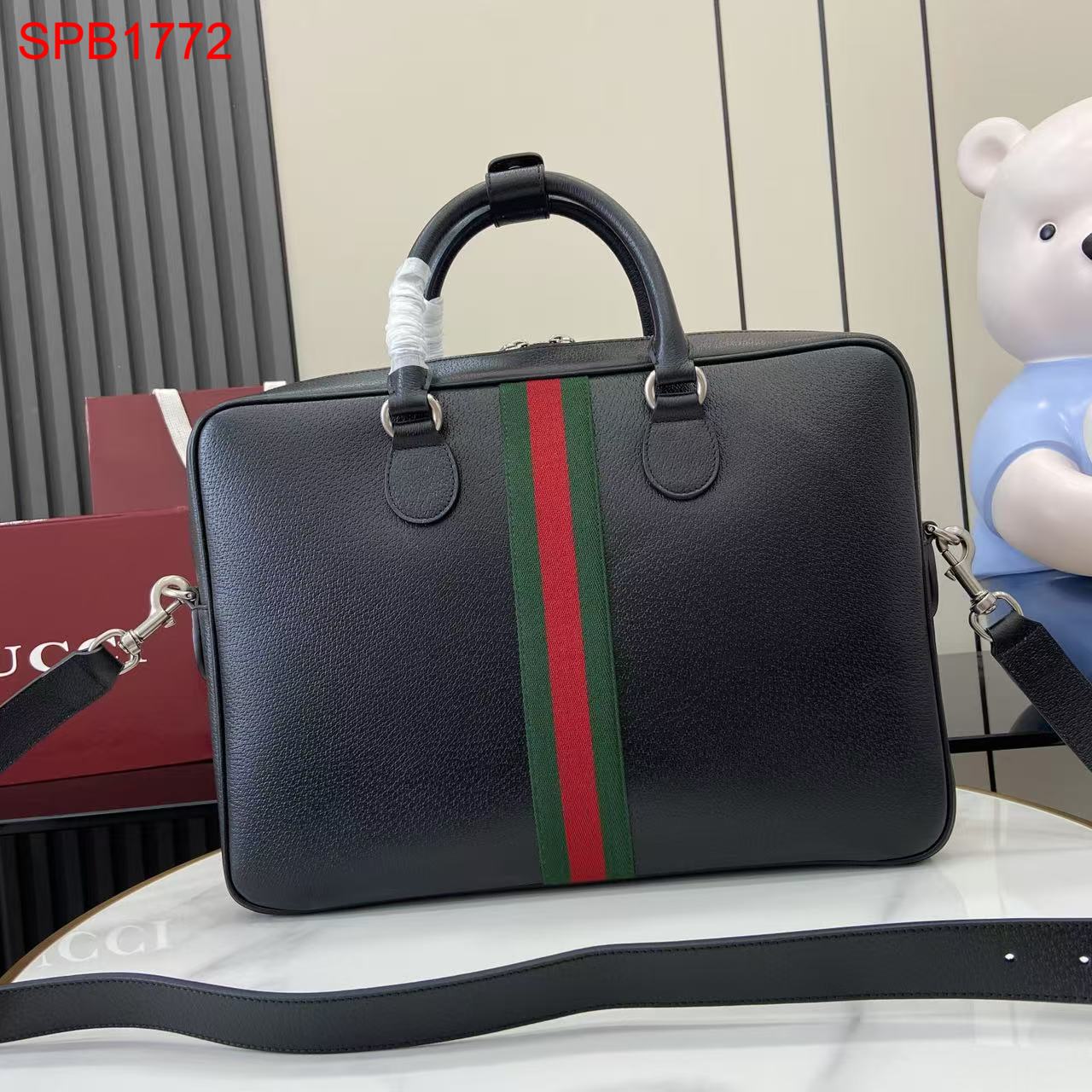 Gucci Ophidia leather large briefcase
